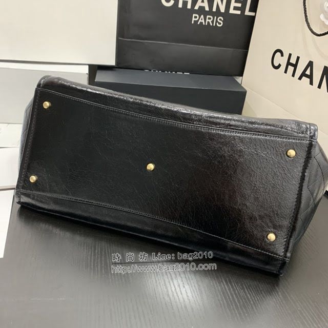 Chanel女包 香奈兒專櫃最新款大號購物袋 Chanel臘牛皮購物袋 8375  djc4339